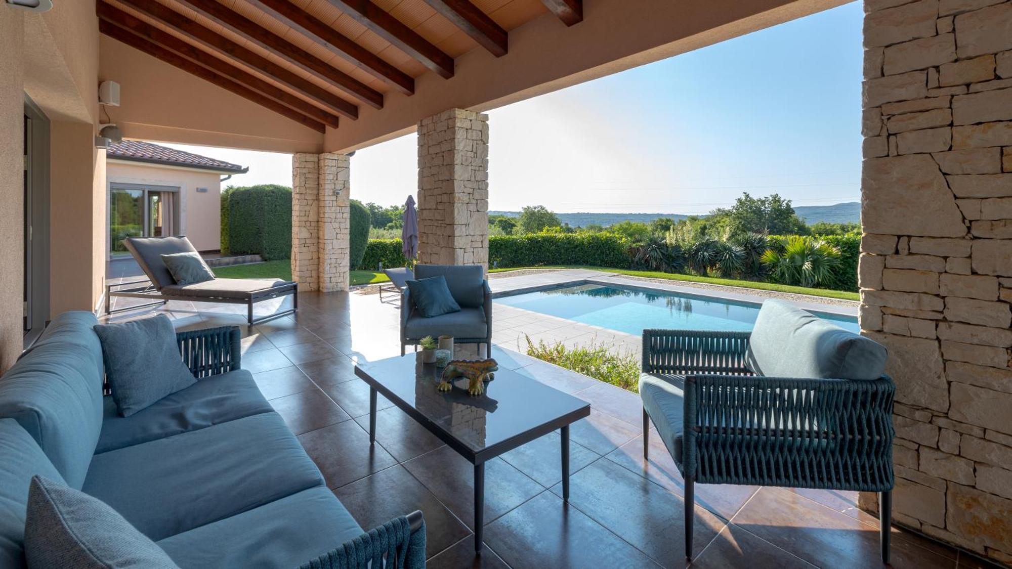 Villa Labin In Zartinj - Luxury Privacy Heated Pool With Auto Cover Exterior foto